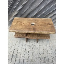 Waschtisch, Altholz-Stil, Stecksystem, mit Beinen und Handtuchablage, 90 cm hoch, 100 cm breit